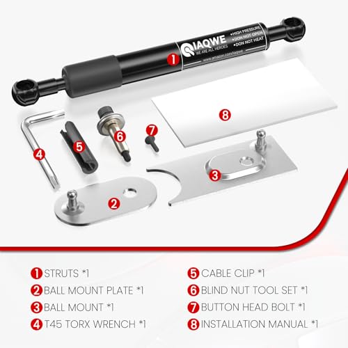 IAQWE Truck Tailgate Assist Shock 43301 Compatible with 2009-2018 Dodge Ram 1500, 2010-2024 Dodge Ram 2500/3500, 2019-2024 Dodge Ram 1500 Classic - Image 3