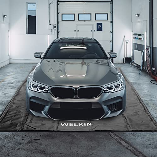 Welkin WELKIN Containment Mat79 x 18NonSlip Garage Floor Mat  Heavy Duty Waterproof Protection from Snow Rain and Mud for Cars 