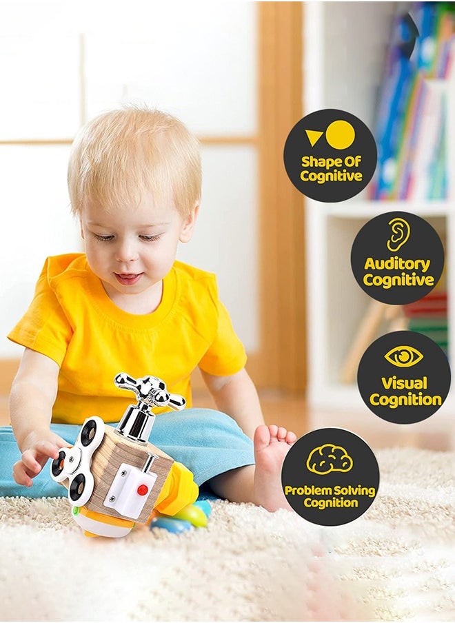 LENND Kids Baby Sensory Puzzle Board Toy, Travel Toy for 1-3 Years, Airplane or Car Ride, Montessori Learning Toy for Baby 18-36 Months  - Image 2