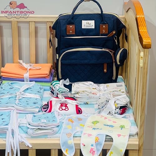 Infantbond Infantbond Baby Products All New Born Combo | Baby Combo Set for New Born | 54 in 1 Hospital Essentials Kit | Baby Essentials for Newborn (Summer Essentials)(0-6 Months)(Grey Crown) - Image 2