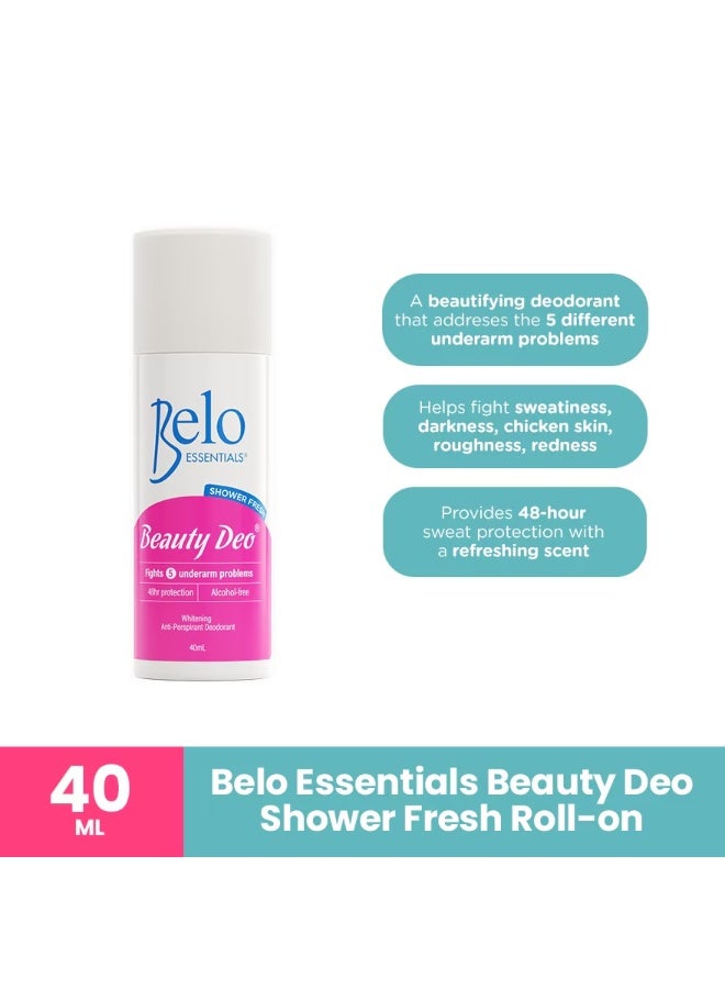 Belo Beauty Deo Whitening Anti-Perspirant Deodorant Shower Fresh 40ml - Image 4