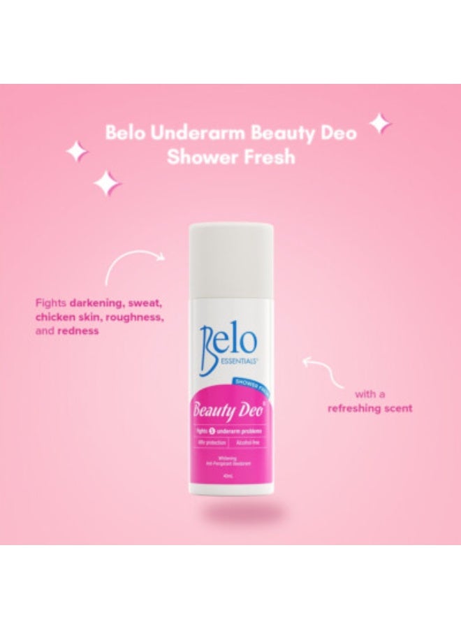 Belo Beauty Deo Whitening Anti-Perspirant Deodorant Shower Fresh 40ml - Image 5
