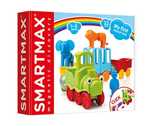 SmartMax My First Animal Train STEM Magnetic Discovery Play Set with Moving Train and Soft Animals for Ages 1-5 - Image 3