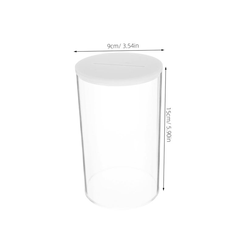 Large Capacity Clear Acrylic Money Jar with Removable Lid for Cash Tips and Change - Image 3