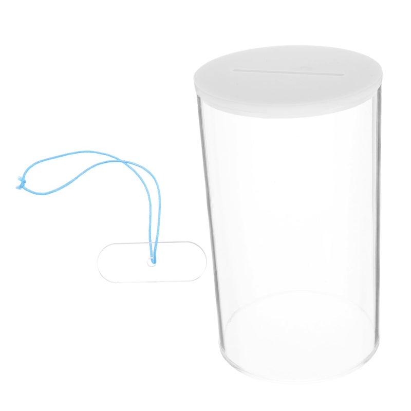 Large Capacity Clear Acrylic Money Jar with Removable Lid for Cash Tips and Change - Image 2