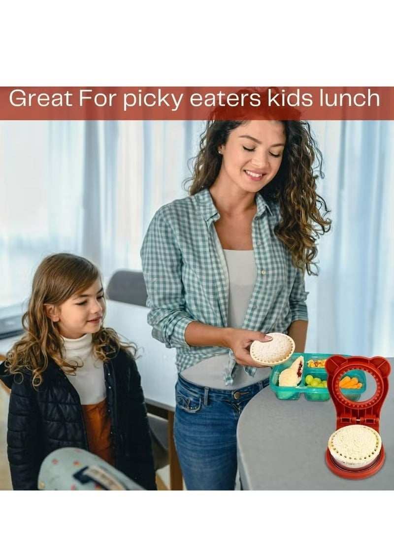 KIIUMI Sandwich Cutter for Kids, Bread Sandwich Decruster, Uncrustables Sandwich Maker, DIY Cookie Cutters, Great for Lunchbox - Image 4