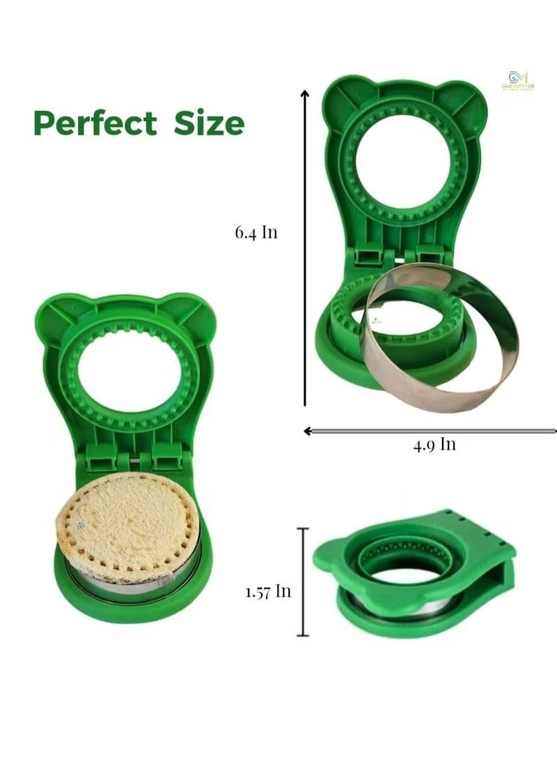KIIUMI Sandwich Cutter for Kids, Bread Sandwich Decruster, Uncrustables Sandwich Maker, DIY Cookie Cutters, Great for Lunchbox - Image 2