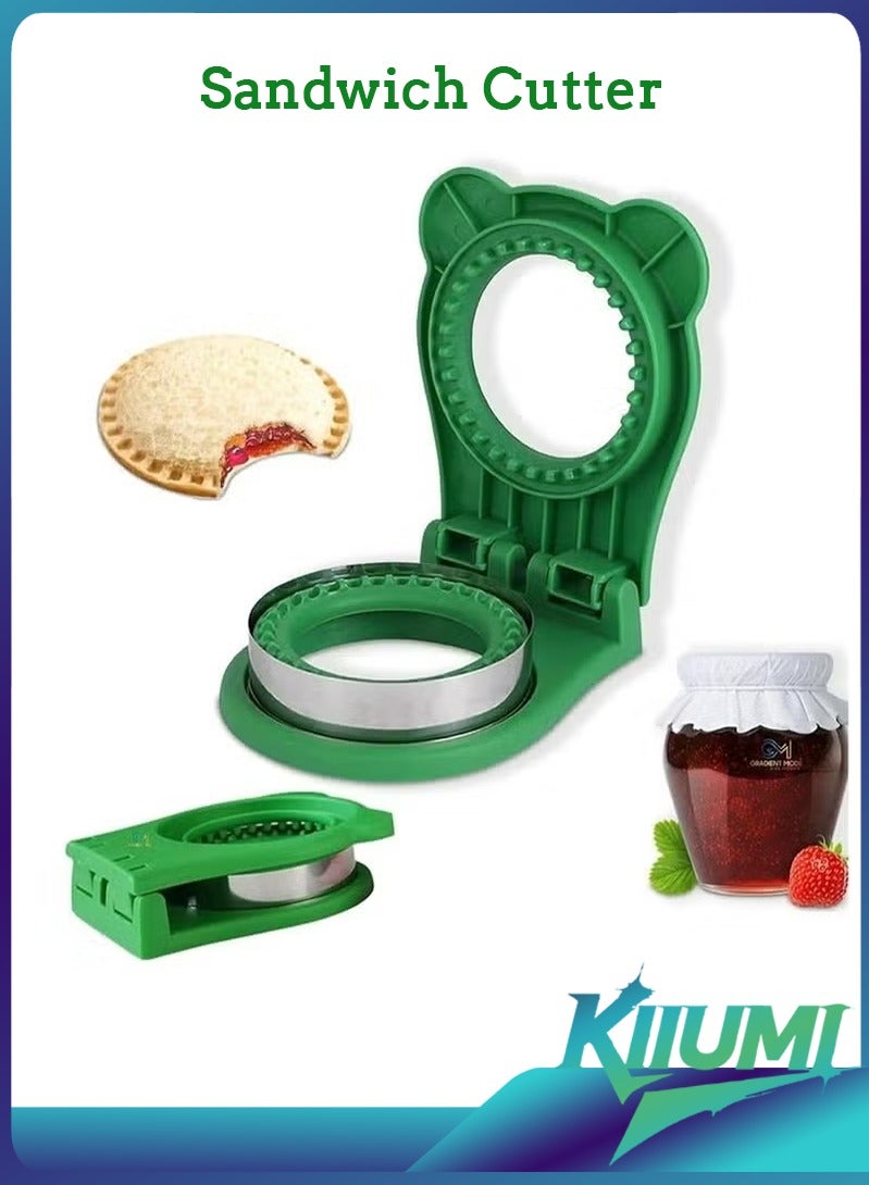 KIIUMI Sandwich Cutter for Kids, Bread Sandwich Decruster, Uncrustables Sandwich Maker, DIY Cookie Cutters, Great for Lunchbox - Image 1