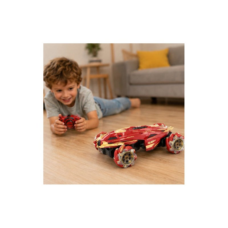 Splay Remote Control Stunt Car Toy for Kids, Red and Gold RC Vehicle with Controller - Image 4