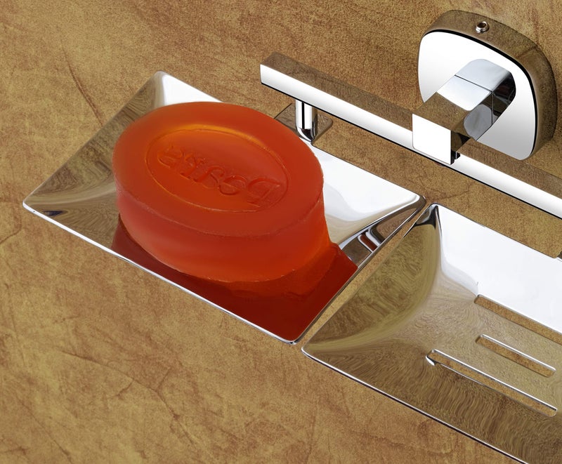 ISTAR New Stainless Steel Corrosion Free Double Soap Holder with Glossy Finish (Silver, Pack of 1) - Image 3