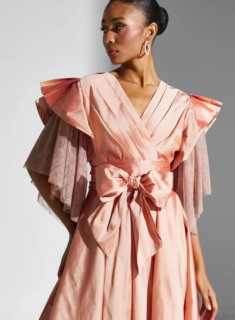 Namshi x Satin Bow Detail Dress