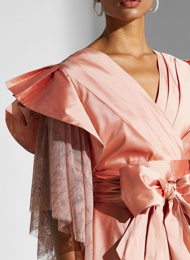 Namshi x Satin Bow Detail Dress