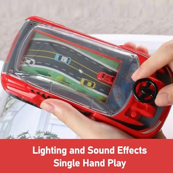 KIDS RACING CAR GAME MACHINE, HANDHELD RACING GAME WITH DUAL PLAYER MODE BREAKTHROUGH ADVENTURE STEERING WHEEL CONTROL SIMULATION DRIVING TOYS FOR AGES 3 4 5 6 7 8+ YEAR OLD - Image 5