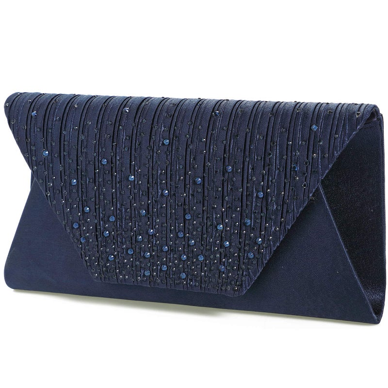 Mihawk clutches for women evening bag Envelope Handbag Party Bridal clutch purses for women wedding(Navy Blue) - Image 3