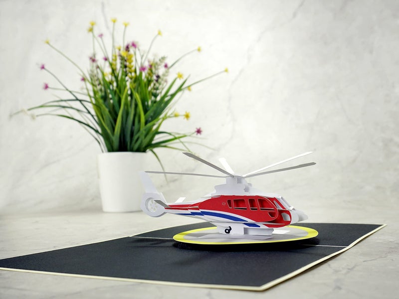 Rykamia Plane Pop Up Card - Blank Helicopter, Airplane, Going Away, Thank You, Retirement, Birthday Card - Pilot Gifts, Aviation Gift - Image 4