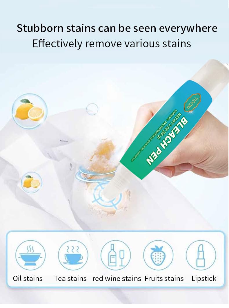 1PCS Tidoxi Bleach Pen,Bleach Pen for Clothing,Tidoxi Stain Remover Pen,Travel Size Toiletries,Travel Essentials,Travel Accessories,Lnstantly Remove Stains - Image 2
