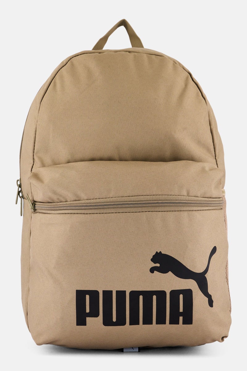 PUMA Men Brand Logo Backpack 42 H x 30 L x 12 W cm, Khaki/Black - Image 1