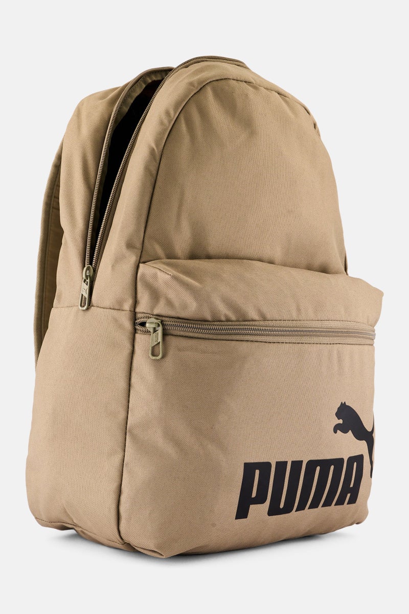PUMA Men Brand Logo Backpack 42 H x 30 L x 12 W cm, Khaki/Black - Image 2