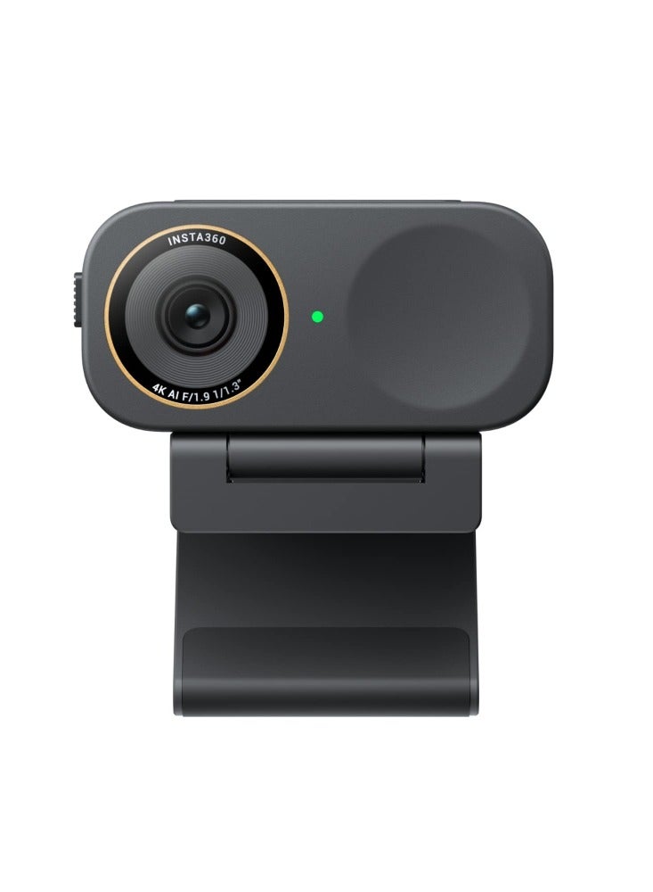 انستا 360 كاميرا ويب Link 2C Pro AI بدقة 4K | مستشعر 1/1.3 بوصة، إطار تلقائي، تقليل الضوضاء بالذكاء الاصطناعي، أوضاع التقاط صوت متعددة، سبورة ذكية وبث - أسود جرافيت - Image 2