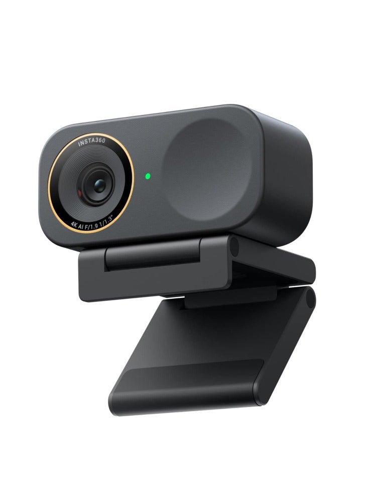 انستا 360 كاميرا ويب Link 2C Pro AI بدقة 4K | مستشعر 1/1.3 بوصة، إطار تلقائي، تقليل الضوضاء بالذكاء الاصطناعي، أوضاع التقاط صوت متعددة، سبورة ذكية وبث - أسود جرافيت - Image 1