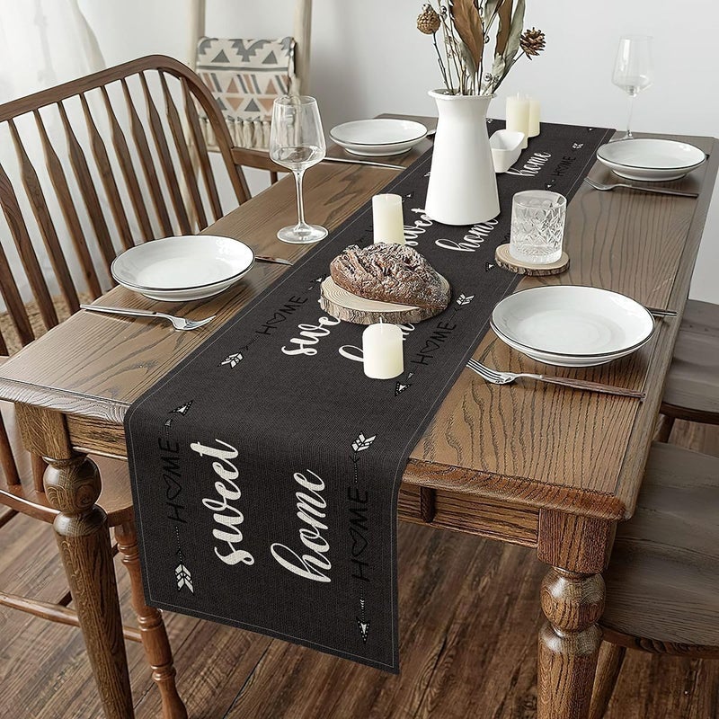 jejeloiu Modern Home Table Runner,13" x 120" Boho Farmhouse Dresser Scarfs Contemporary Fashion Dresser Runners Table Decor for Kitchen - Image 1