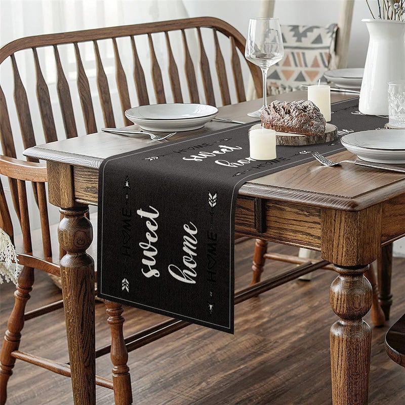 jejeloiu Modern Home Table Runner,13" x 120" Boho Farmhouse Dresser Scarfs Contemporary Fashion Dresser Runners Table Decor for Kitchen - Image 4