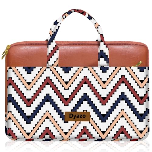 Dyazo Laptop Bag 13-13.3 Inch for Woman | Jute & Vegan Leather Handcrafted Sleeve Case | Stylish Office Handbag for Work, College & Travel | Compatible for MacBook Air/Pro, HP, Dell, Asus and Lenovo - Image 1