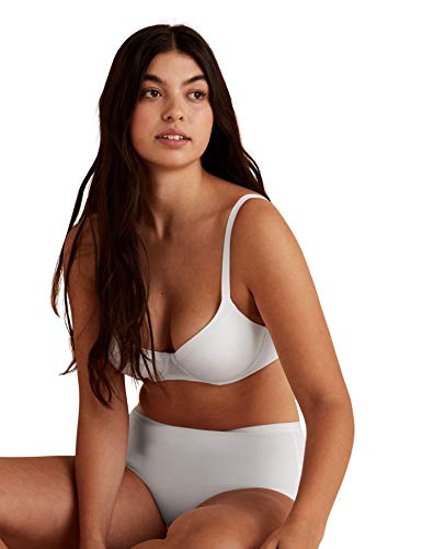 Marks & Spencer Marks and Spencer Women's Sumptuously Soft Under Wired Lace Trim Padded Full Cup T-Shirt Bra, White, 30A - Image 5