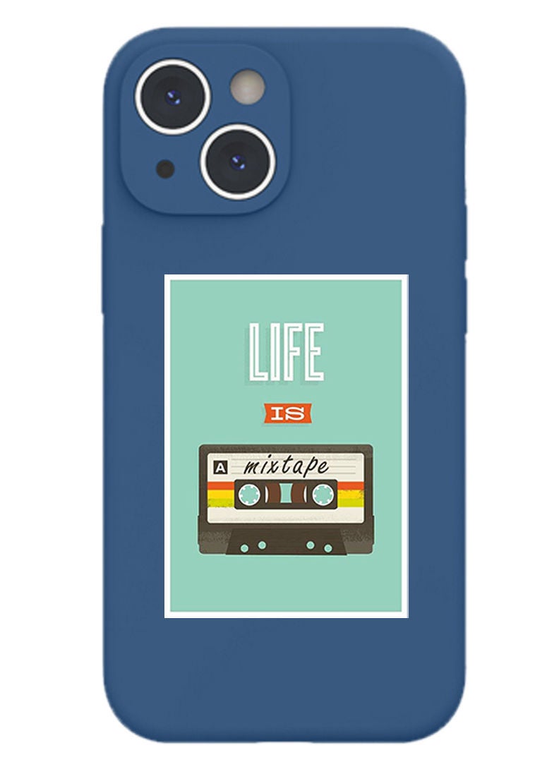 Theodor Protective Slim Fit Case Liquid Silicone Cover with Full Body Protection Anti-Scratch Shockproof Case For iPhone 13 Blue  - Life is Beautiful - Image 1