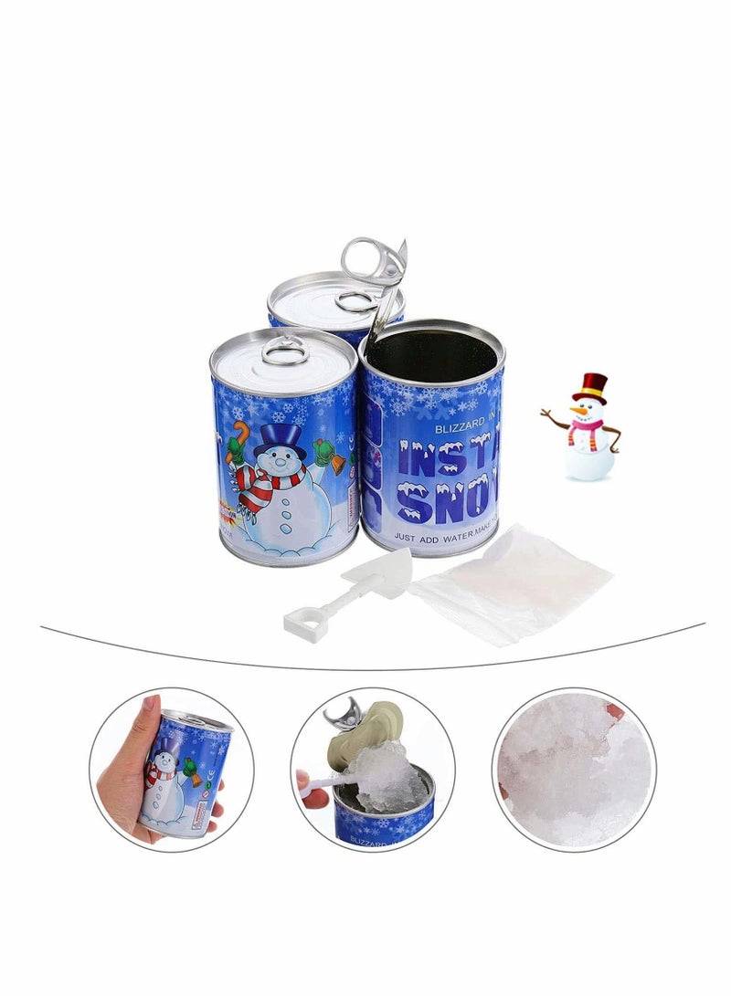 Excefore Instant Snow, Fake Snow Powder Fluffy Artificial Snow Powder Festival Decoration Man-Made Magic Artificial Snow Cans Winter Crafts Snow Play Cloud Slime Festival Decoration DIY Gift, 5 Set - Image 4