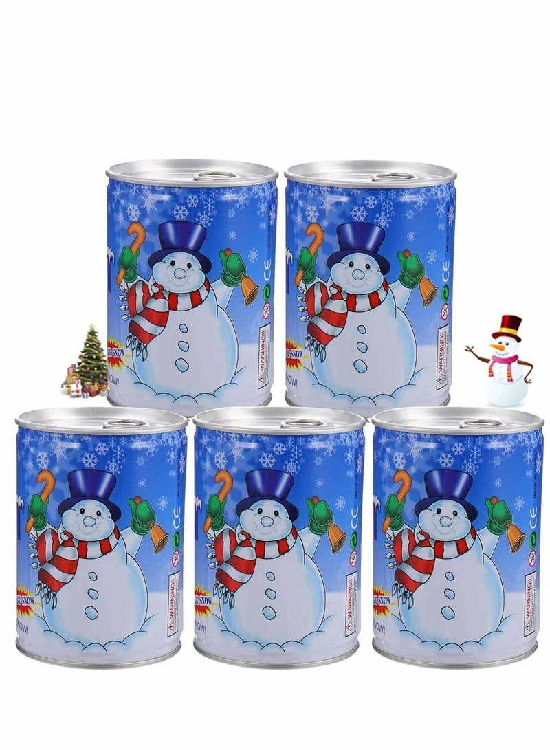 Excefore Instant Snow, Fake Snow Powder Fluffy Artificial Snow Powder Festival Decoration Man-Made Magic Artificial Snow Cans Winter Crafts Snow Play Cloud Slime Festival Decoration DIY Gift, 5 Set - Image 1