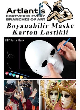 Artlantis Mask Painting 19X24 cm 1 Piece Paintable Mask Cardboard Elastic Human Face School Classroom Activities Hobby  - Image 4