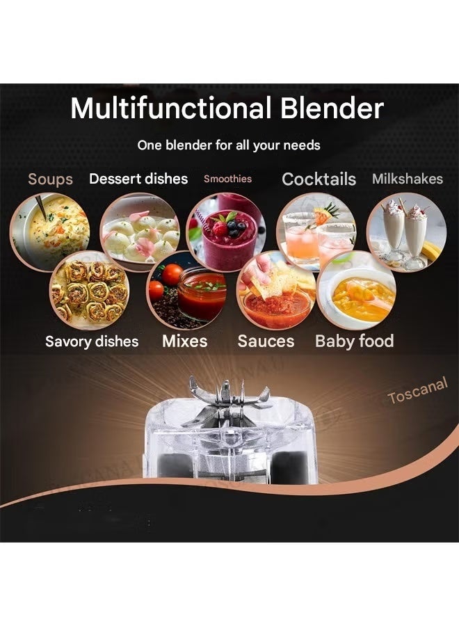 توسكانا يو 3 في 1 مجموعة عصارة كهربائية سعة 600 مل وقوة 800 واط و خلاط متعدد الوظائف مع مطحنة سعة 2 لتر - Image 3