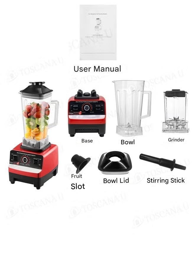 توسكانا يو 3 في 1 مجموعة عصارة كهربائية سعة 600 مل وقوة 800 واط و خلاط متعدد الوظائف مع مطحنة سعة 2 لتر - Image 4