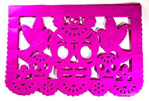 Fiesta Brands 20 Frontales Pack Altar de Ofrendas Supplies Kit Dia de Muertos Day of The Dead Decoration Colorful Medium Size Tissue Paper Mexican Papel Picado Sheets. - Image 4