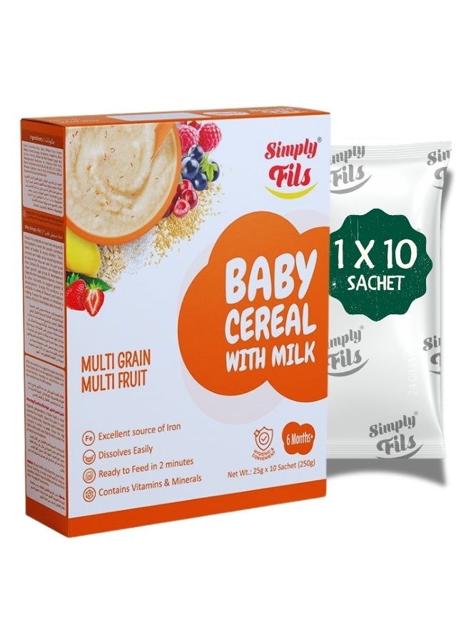 Simply Fils Baby cereals with Milk Multigrain Multifruit - Image 1