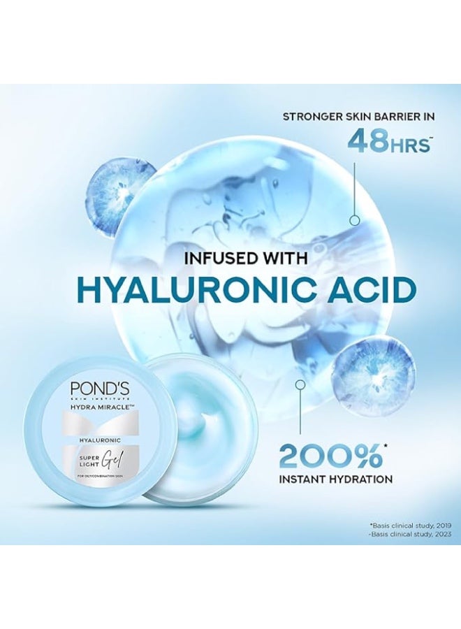 PONDS POND'S Super Light Gel Oil Free Face Moisturizer 100 ml | With Hyaluronic Acid & Vitamin E for Fresh Glowing Skin & 24 hr Hydration - Daily Use - Image 3