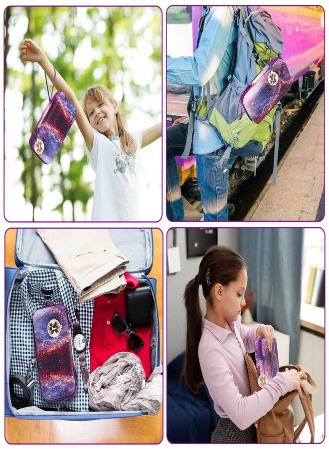 YouKnow Travel Carrying Case for Asthma Inhaler, Inhaler Spacer for Adults and Children, Mask, Inhaler Holder with Asthma Warning Label and Medical Card, with Carabiner (Case Only) (Galaxy) - Image 5
