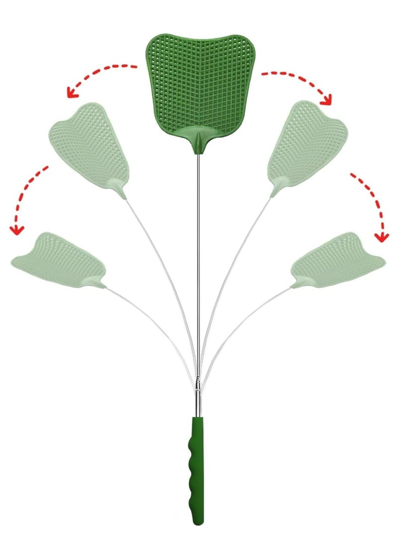 Oasisgalore 5 Pcs Plastic Fly Swatter ,Telescopic Fly Swatters, Large Bug Swatter for Indoor and Outdoor  - Image 2
