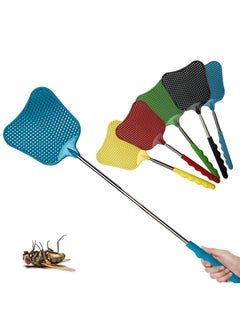 Oasisgalore 5 Pcs Plastic Fly Swatter ,Telescopic Fly Swatters, Large Bug Swatter for Indoor and Outdoor  - Image 1