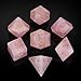 UDIXI Stone Dice Set DD 7PCS Gemstone DND Dice Polyhedral with Gift Case for Role Playing GamesRose Quartz - Image 4