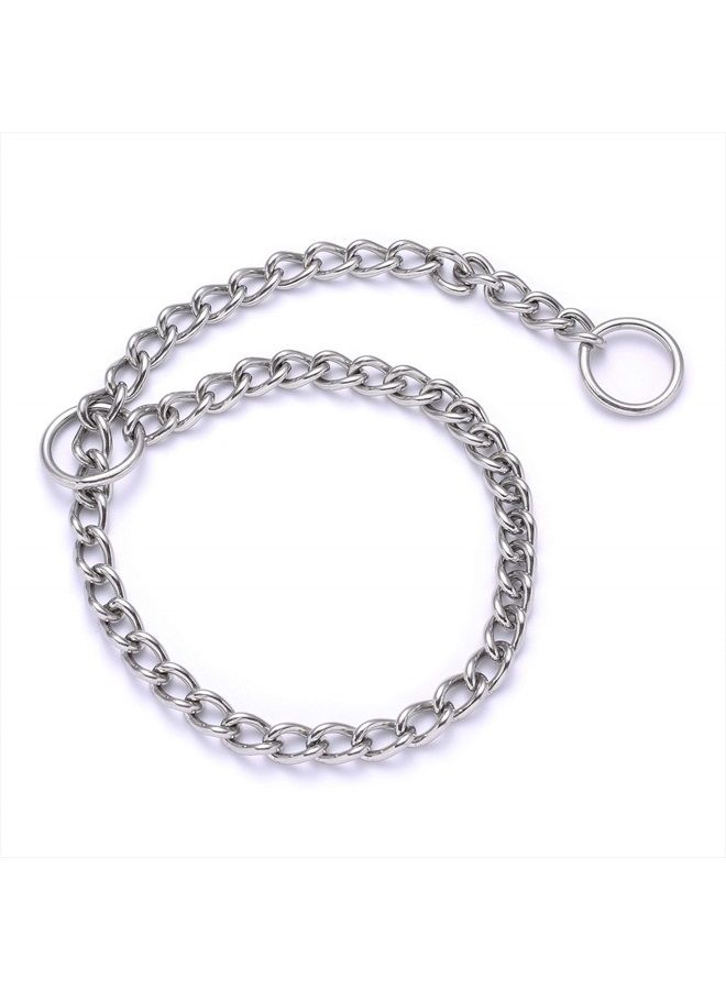 Mile High Life Dog Training Chain Collar | Stainless Steel Slip P Ring | Choke Collar | Weather Proof | Tarnish Resistant | Variety Size and Weight Choices (17in/44cm-2.5mm)  - Image 4