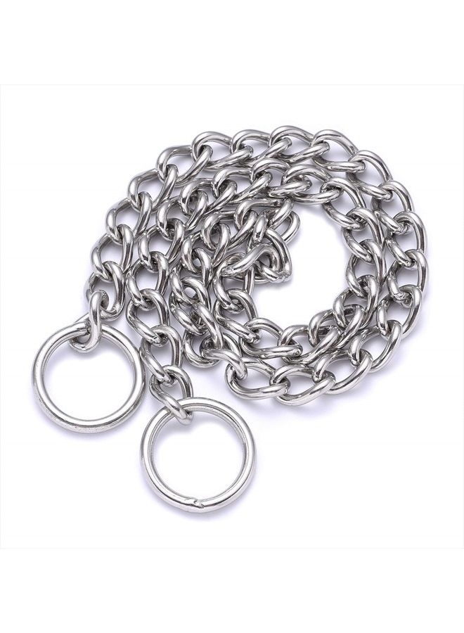Mile High Life Dog Training Chain Collar | Stainless Steel Slip P Ring | Choke Collar | Weather Proof | Tarnish Resistant | Variety Size and Weight Choices (17in/44cm-2.5mm)  - Image 2