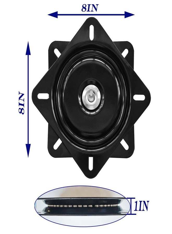 Evadow 2Pack 8Inch Heavy Duty Bar Stool Swivel Plate, Chair Base With Solid Ring of Ball Bearings, 500lbs Capacity Replacement Seat Parts, Lazy Susan Hardware for Barstools Recliner Chair Boat - Image 2