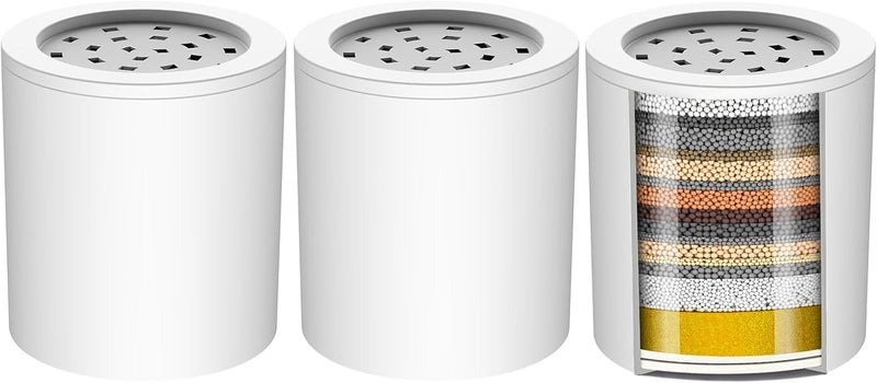 Cobbe 20 Stage Shower Filter Cartridge for Hard Water Showerhead Filters - 3 Pack Replaceable Cartridges - High Output Shower Water Filter for Chlorine and Harmful Substances Removal - Image 1