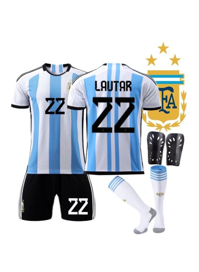 Samsung 22-23 Argentina Home Correct Edition No. 22, With New Socks + Protective Gear Football Jersey - Image 1