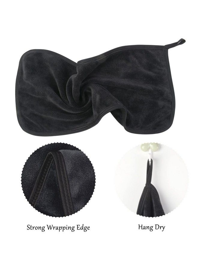 SUNLAND Microfiber Face Makeup Remover Cloths Reusable Facial Cleaning Towel Ultra Soft Washcloths 8Inchx16Inch，Black 6 Pack  - Image 5