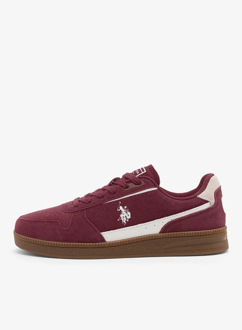 يو اس بولو اسن Perry S Men's Casual Walking Sneakers - Burgundy