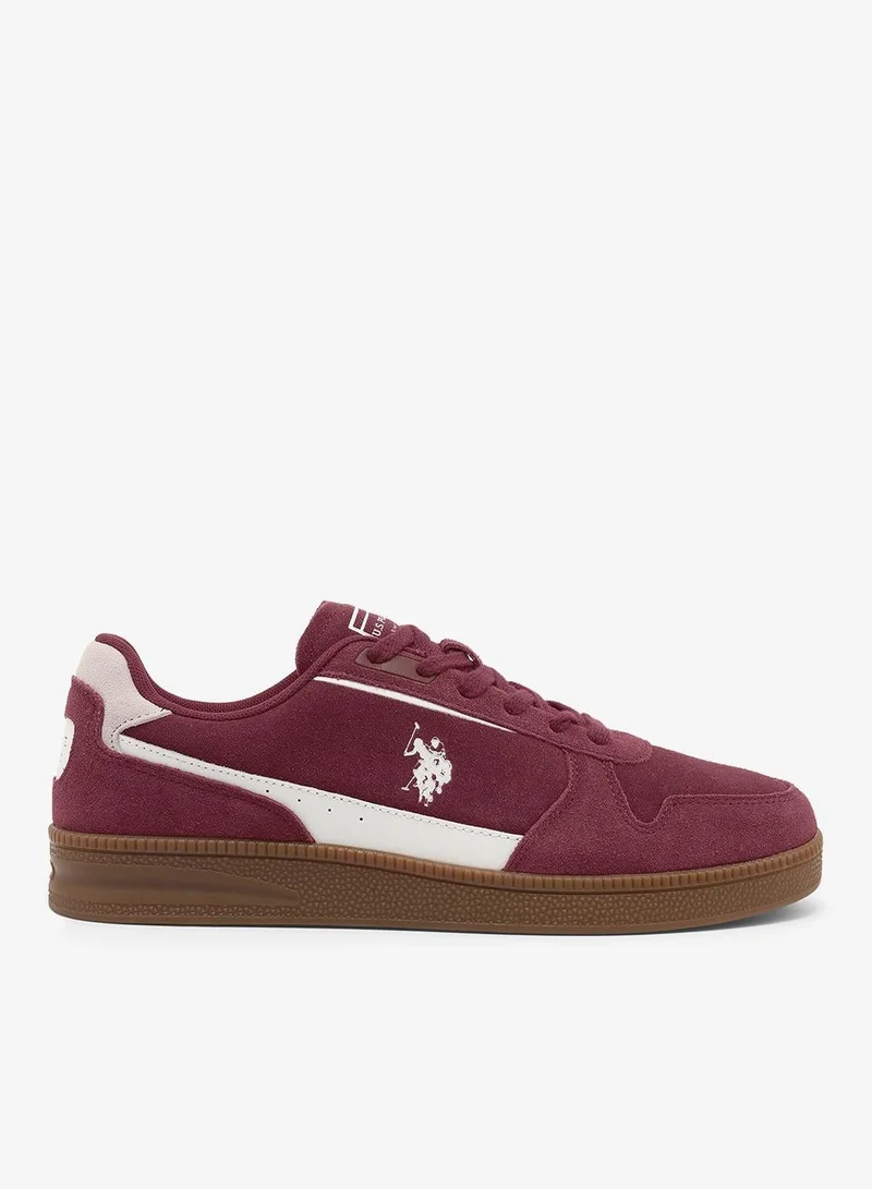 يو اس بولو اسن Perry S Men's Casual Walking Sneakers - Burgundy