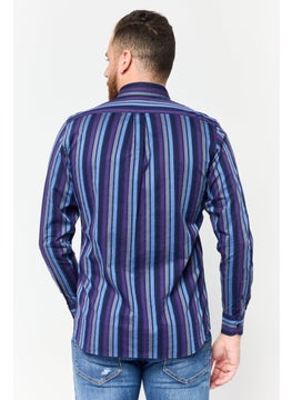 Harmont & Blaine Men Regular Fit Stripe Long Sleeves Casual Shirt, Multicolor  - Image 2